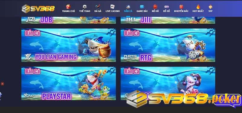 Các tựa game bắn cá tại Sv368