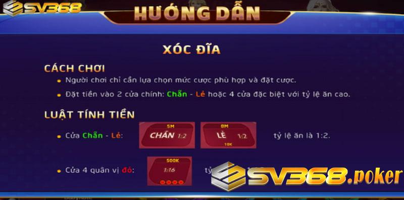 Các bước tham gia xóc đĩa trực tuyến tại Sv368